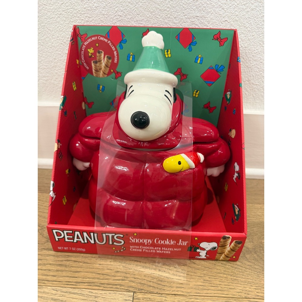 NEW Viral Peanuts Snoopy Puffer Jacket Cookie Jar